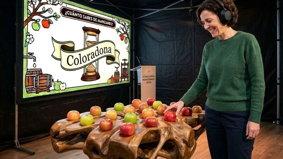 ¿Cuánto sabes de manzanas? Instalación interactiva de Sergio Fernández Prieto